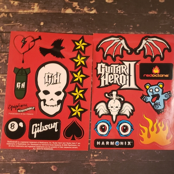Guitar Hero II PR stickers from the game's launch/ Rock band - Picture 3 of 3